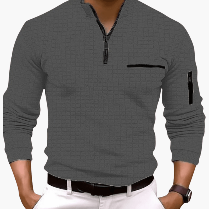 Pullover Herren | Strukturierter Reißverschluss Look | Herren Pulli Kollektion