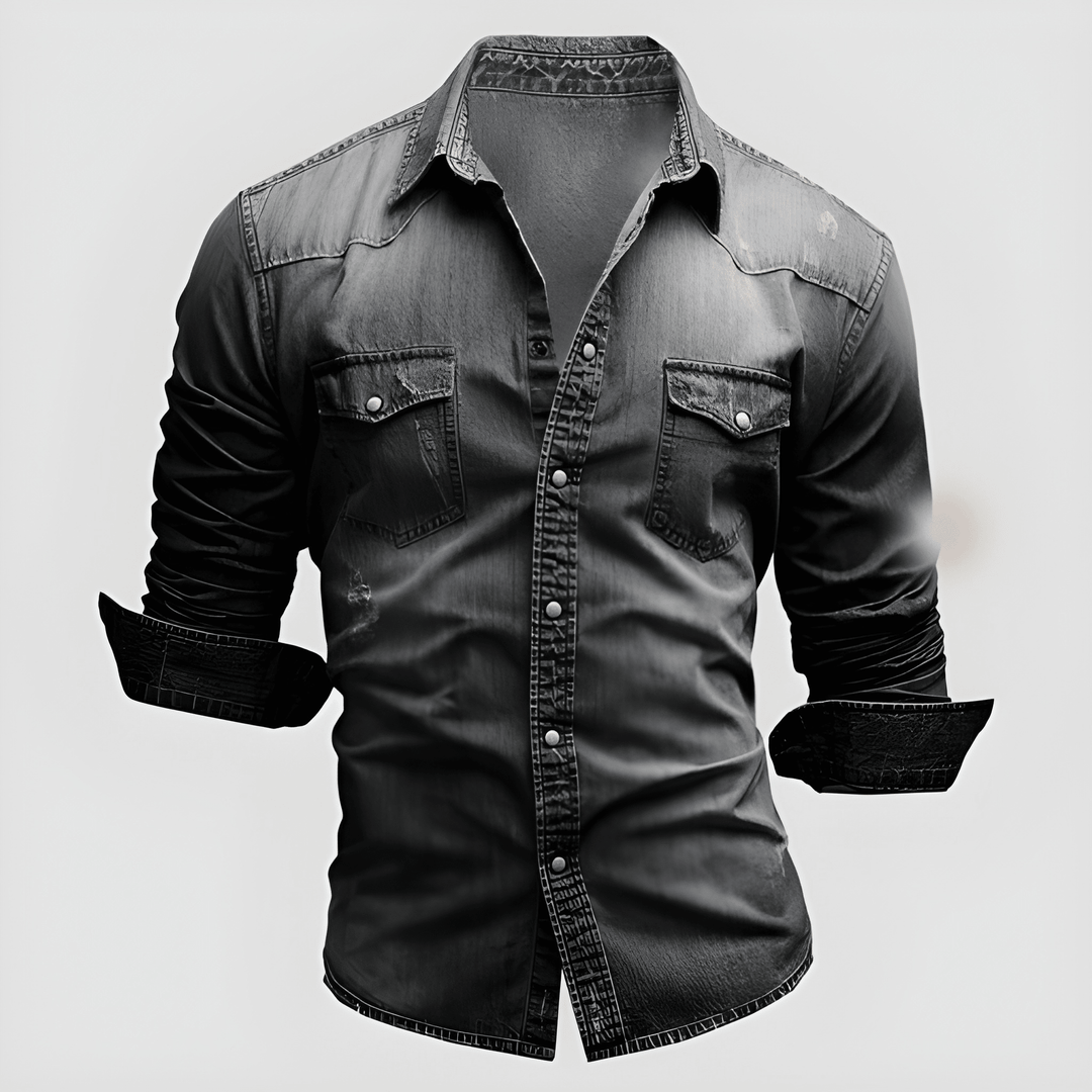 Herren Hemd | Vintage Denim Look | Lässige Kleider Herren