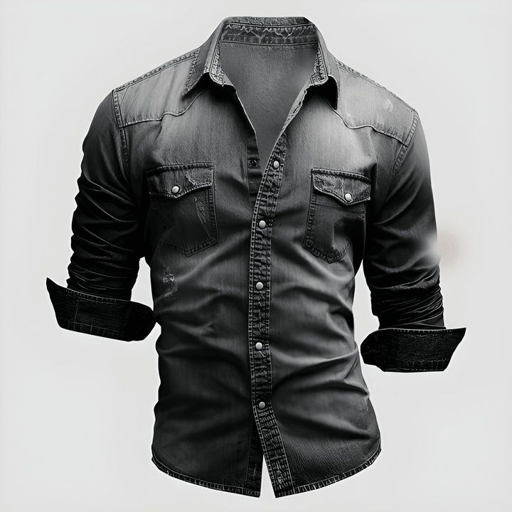 Herren Hemd | Vintage Denim Look | Lässige Kleider Herren