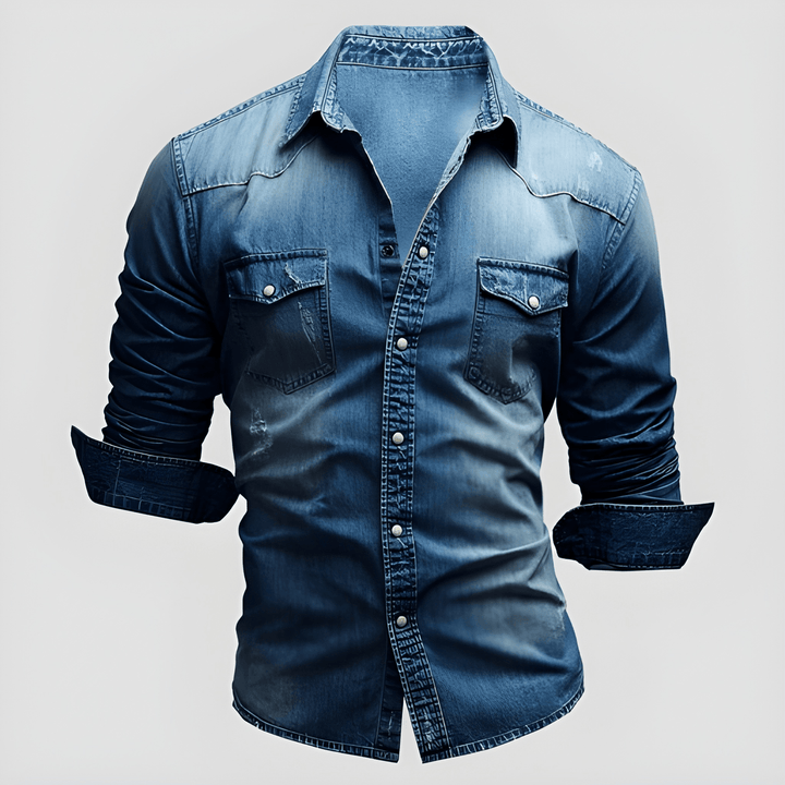 Herren Hemd | Vintage Denim Look | Lässige Kleider Herren