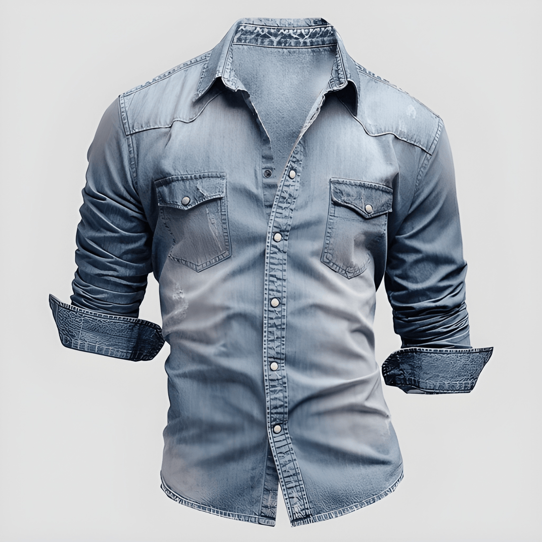 Herren Hemd | Vintage Denim Look | Lässige Kleider Herren