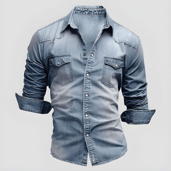 Herren Hemd | Vintage Denim Look | Lässige Kleider Herren