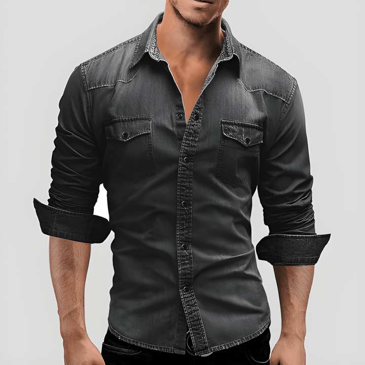 Herren Hemd | Vintage Denim Look | Lässige Kleider Herren