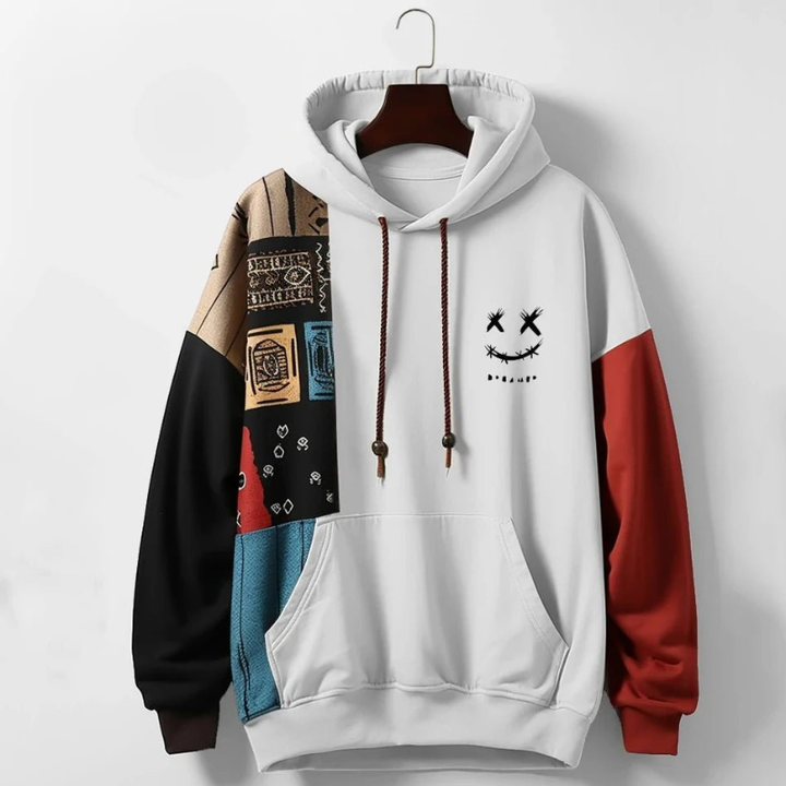 Pullover Herren | Moderner Patchwork Stil | Lässiger Pullover Herren