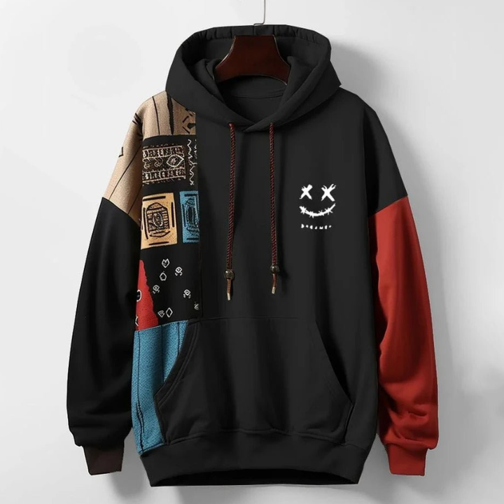 Pullover Herren | Moderner Patchwork Stil | Lässiger Pullover Herren