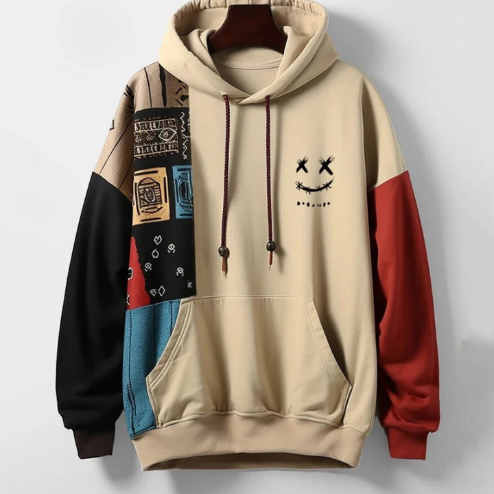 Pullover Herren | Moderner Patchwork Stil | Lässiger Pullover Herren