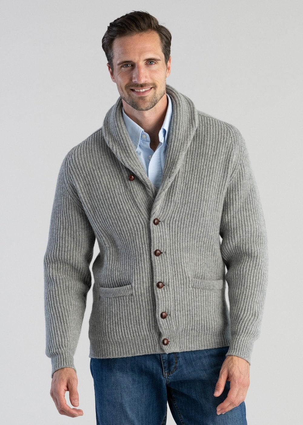 Herren Cardigan | Eleganter Herbststil Look | Modern Pullover Herren