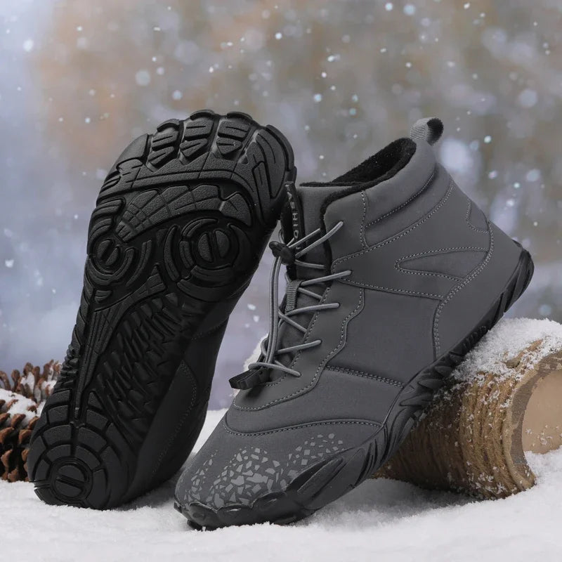 Winterschuhe Herren | Barfuß Warm Gefüttert | Rutschfeste Outdoor Schuhe