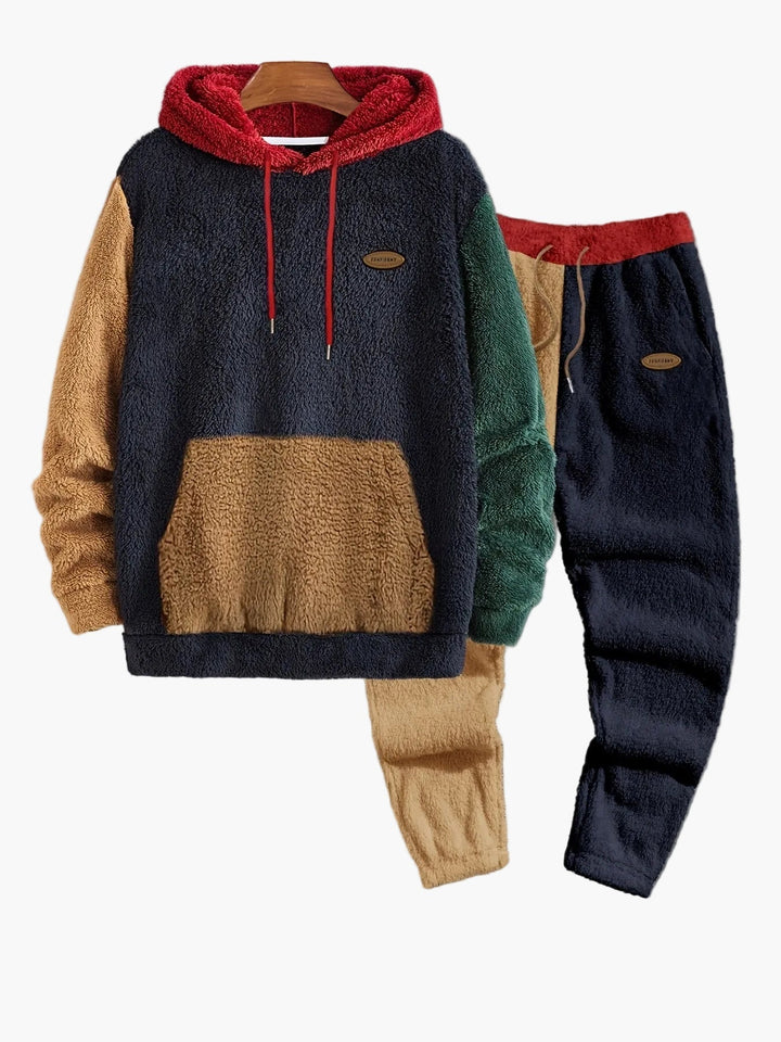 Herren Set | Kuscheliger Kapuzen Zweiteiler | Warme Kleider