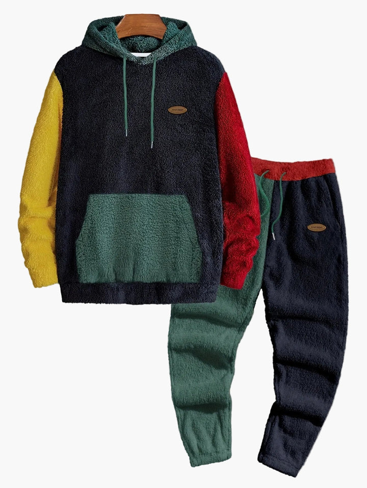 Herren Set | Kuscheliger Kapuzen Zweiteiler | Warme Kleider