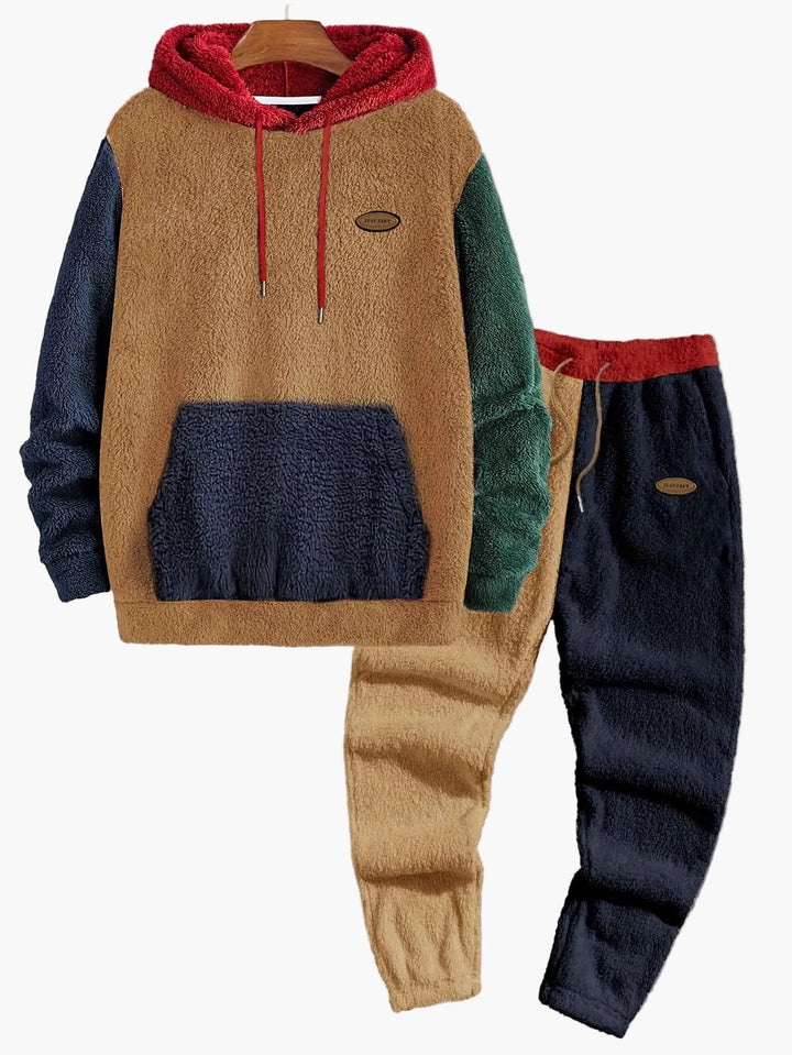 Herren Set | Kuscheliger Kapuzen Zweiteiler | Warme Kleider