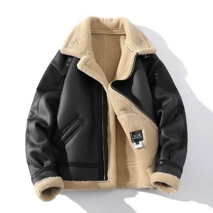 Herren Jacke | Retro Oversized | Reißverschluss | Stehkragen