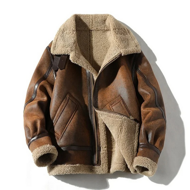 Herren Jacke | Retro Oversized | Reißverschluss | Stehkragen