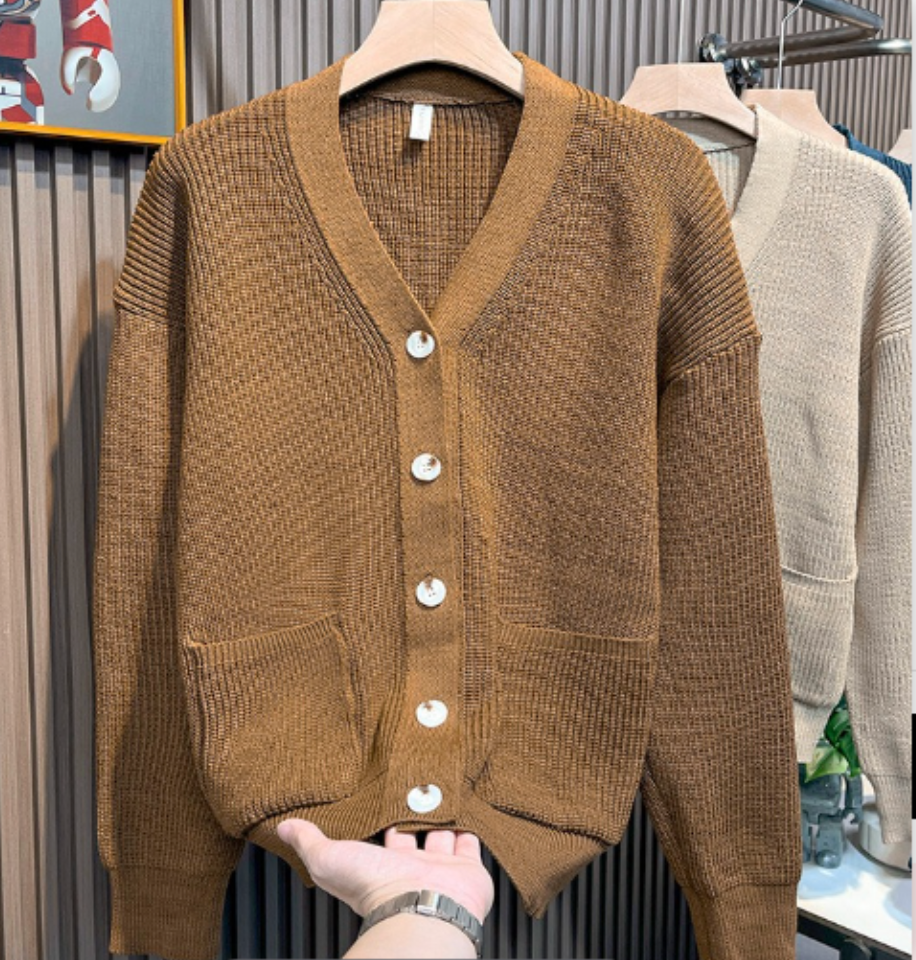 Herren Cardigan | Oversized Elegant | Mit Knöpfen | Frühling
