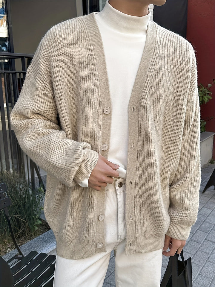 Herren Cardigan | Oversized Elegant | Mit Knöpfen | Frühling