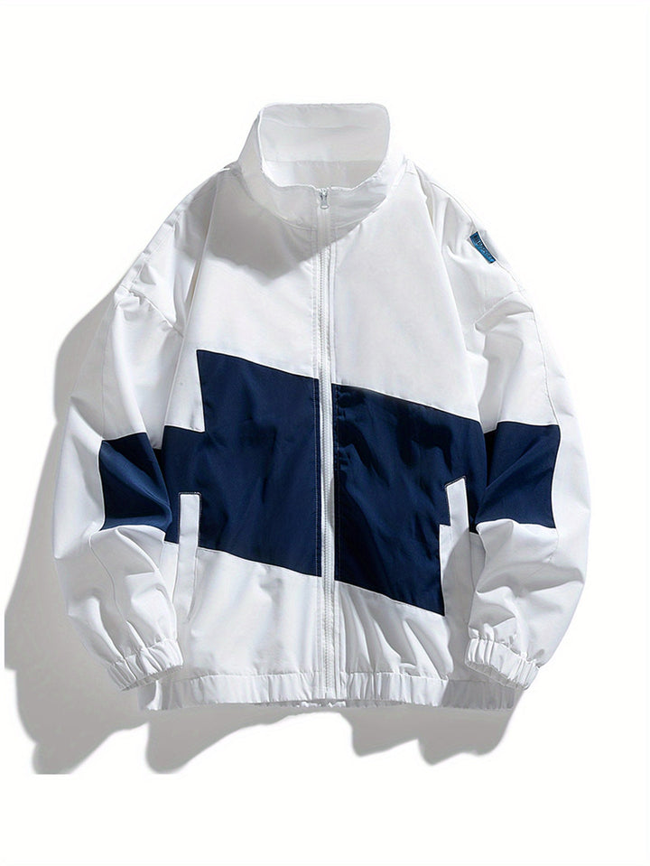 Herren Jacke | Oversized Sport | Reißverschluss | Frühling