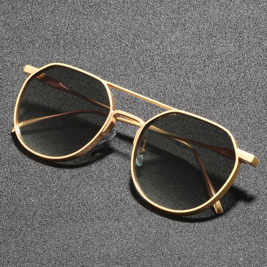 Herren Sonnenbrille | Retro Elegant | Rund | Metallrahmen