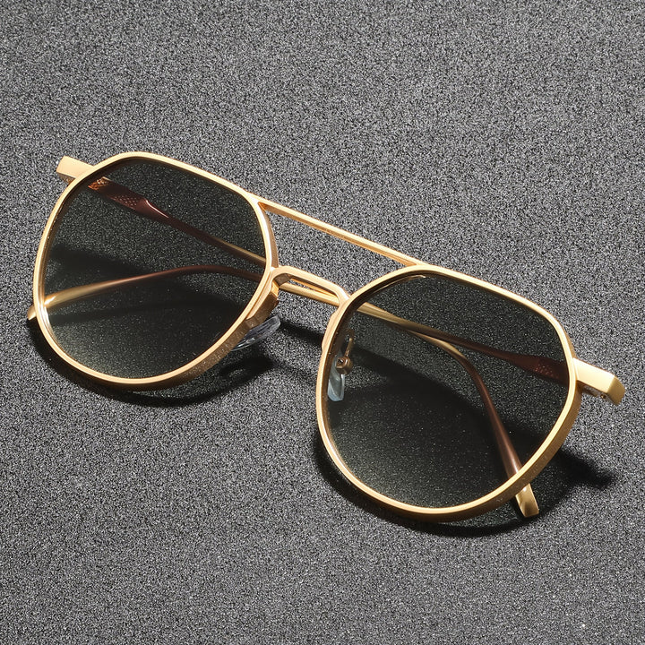 Herren Sonnenbrille | Retro Elegant | Rund | Metallrahmen