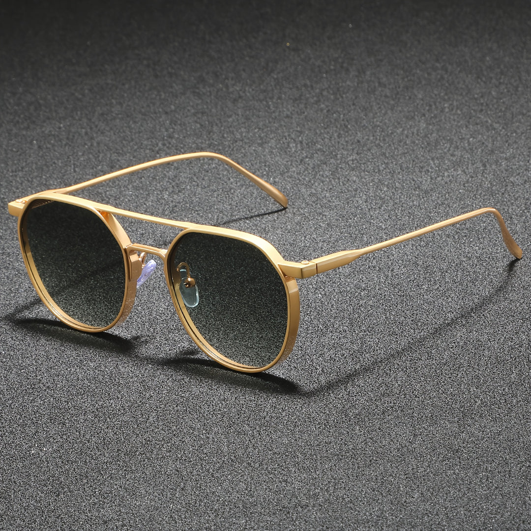 Herren Sonnenbrille | Retro Elegant | Rund | Metallrahmen