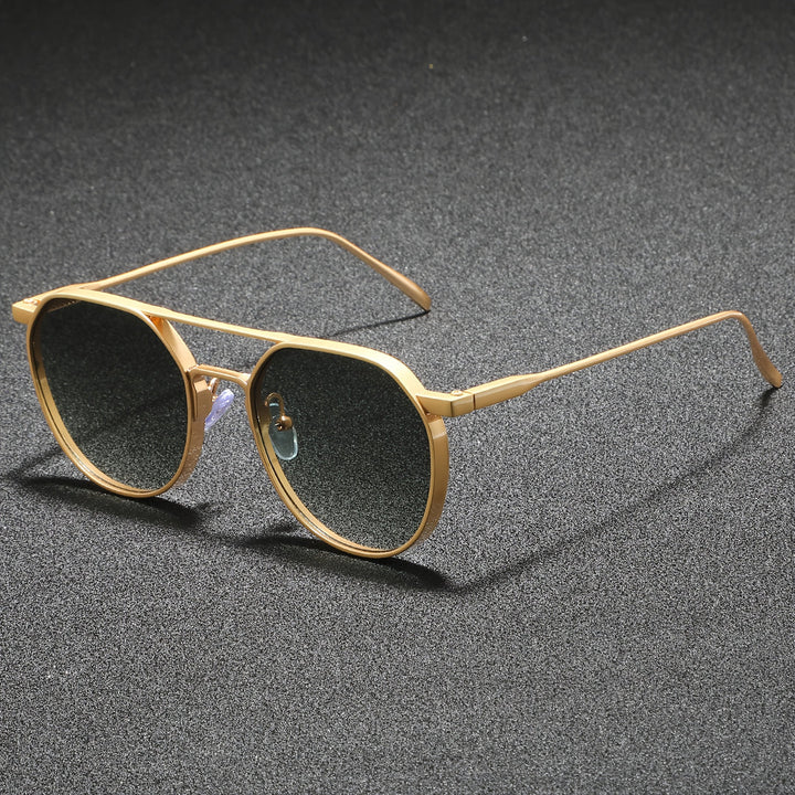 Herren Sonnenbrille | Retro Elegant | Rund | Metallrahmen