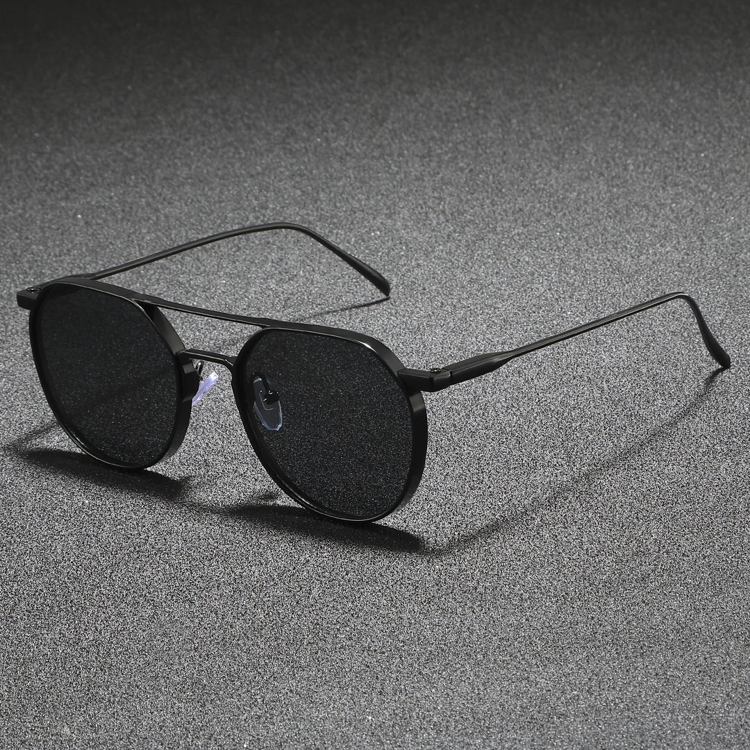 Herren Sonnenbrille | Retro Elegant | Rund | Metallrahmen