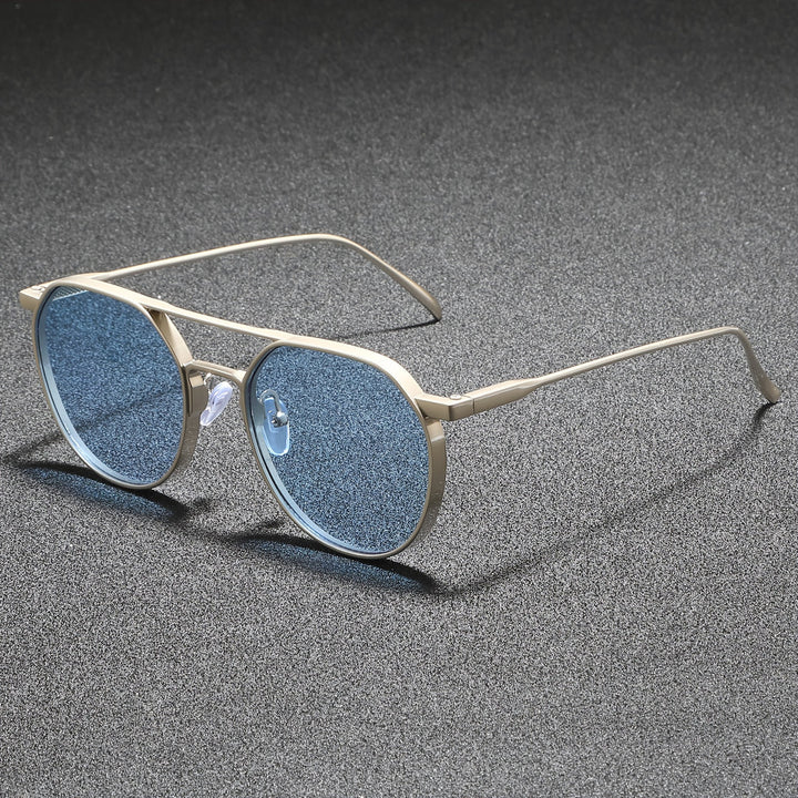 Herren Sonnenbrille | Retro Elegant | Rund | Metallrahmen