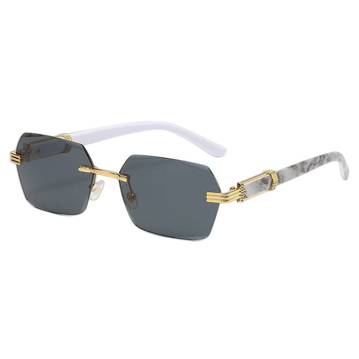 Herren Sonnenbrille | Elegant Retro | Eckig | Rahmenlos