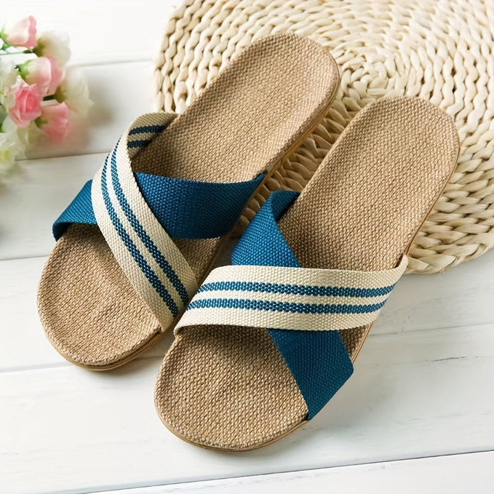 Damen Hausschuhe | Retro Komfort | Slip-on | Kreuzriemen