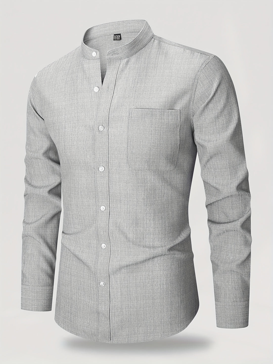 Herren Hemd | Stehkragen | Minimalistisch | Freizeit