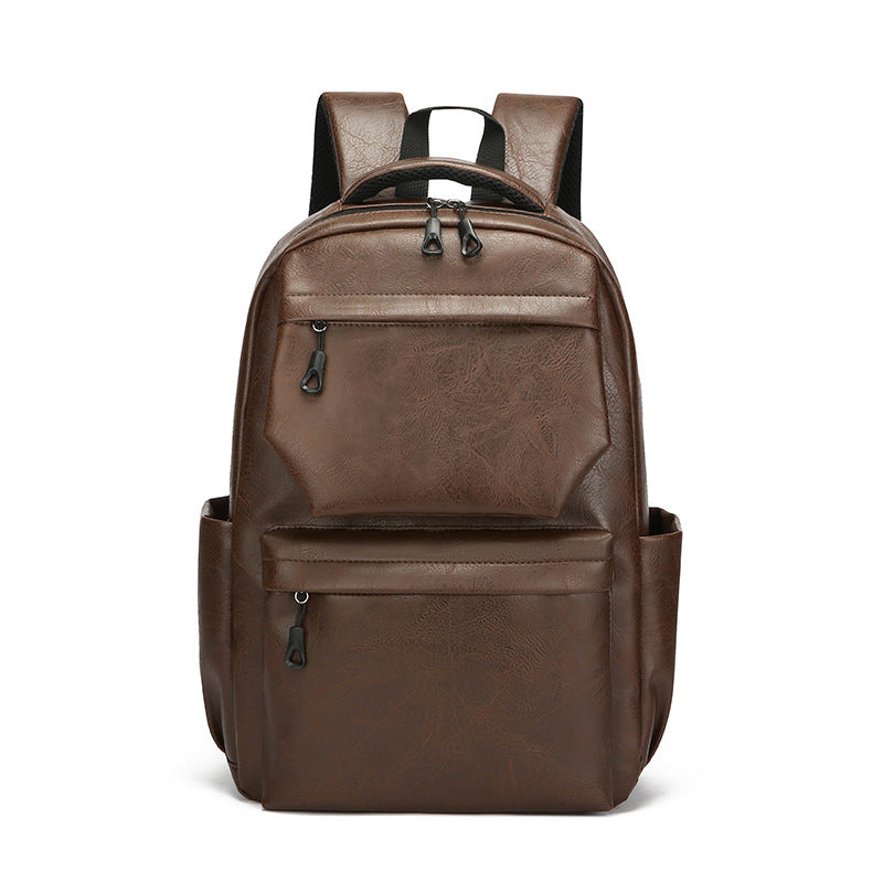 Rucksack Herren | Lederoptik | Mehrfächer | Alltag