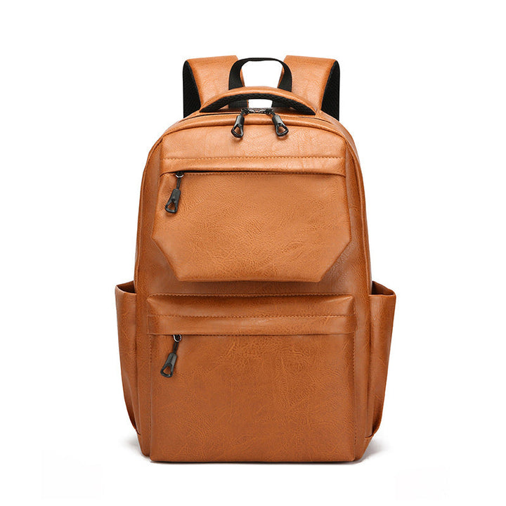 Rucksack Herren | Lederoptik | Mehrfächer | Alltag