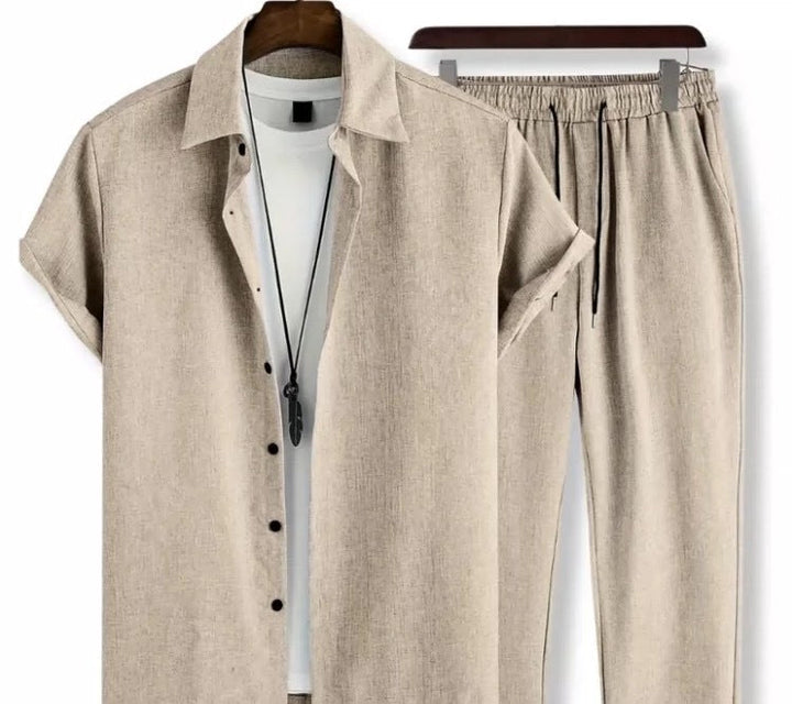 Herren Set | Straight | Mit Knöpfen | Sommer