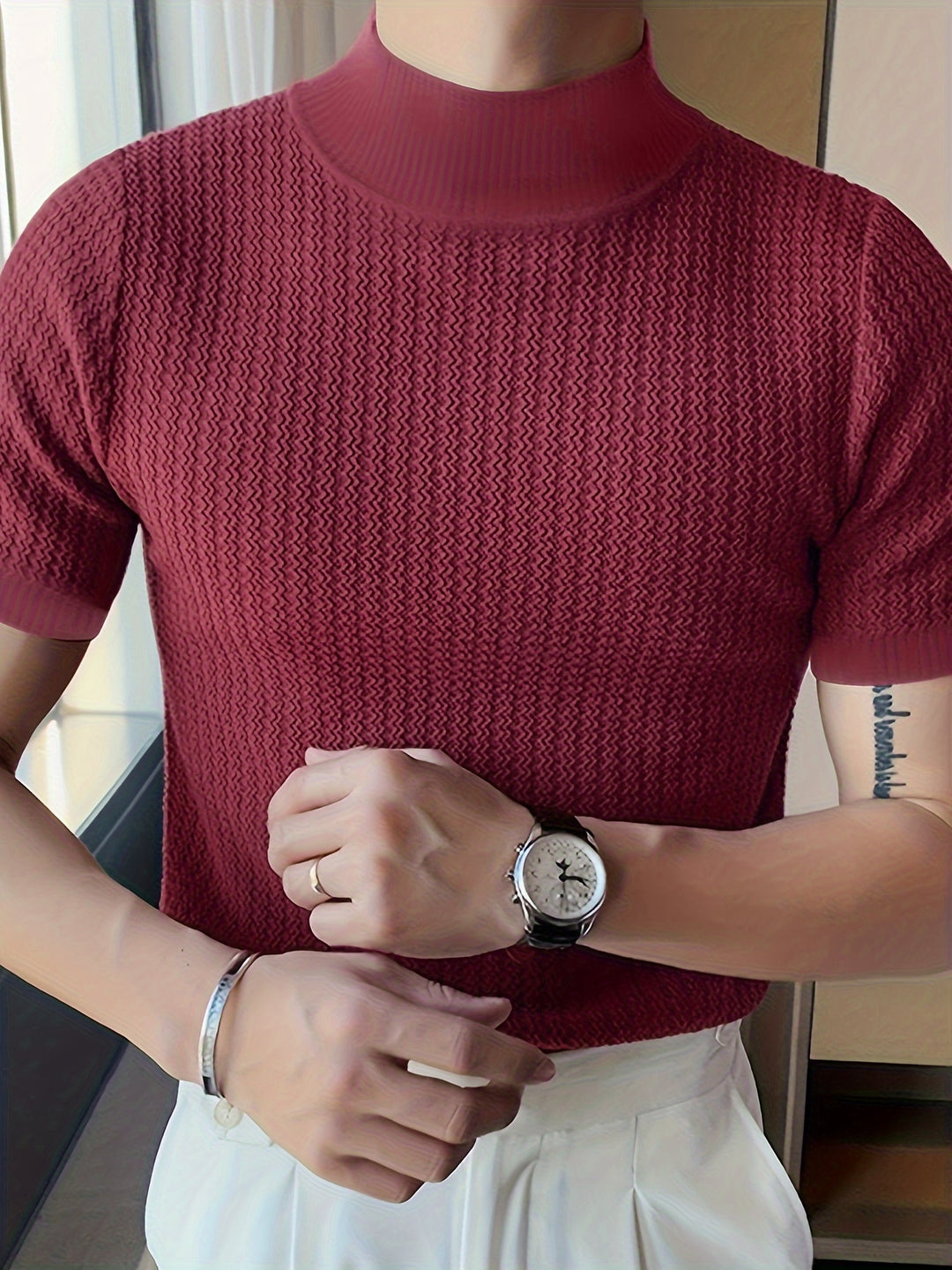 Herren Top | Slimfit | Kurze Ärmel | Sommer