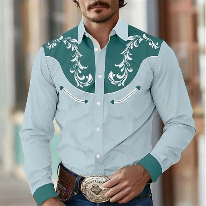 Herren Hemd | Western Stil | Lange Ärmel | Sommer