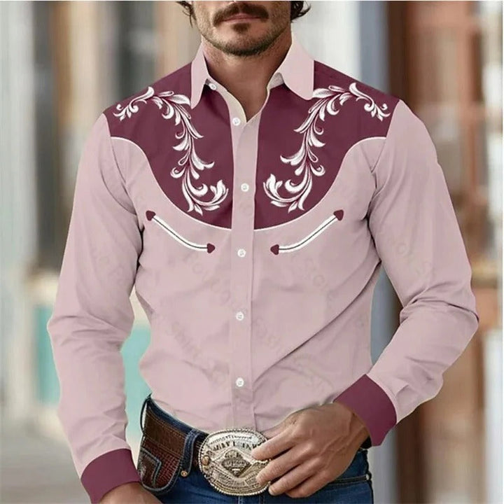 Herren Hemd | Western Stil | Lange Ärmel | Sommer