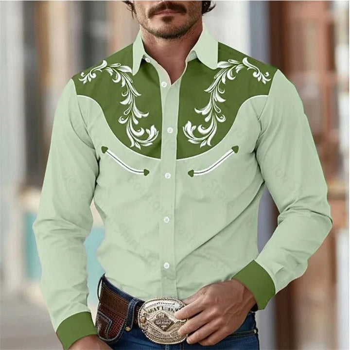 Herren Hemd | Western Stil | Lange Ärmel | Sommer