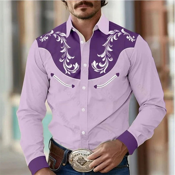 Herren Hemd | Western Stil | Lange Ärmel | Sommer