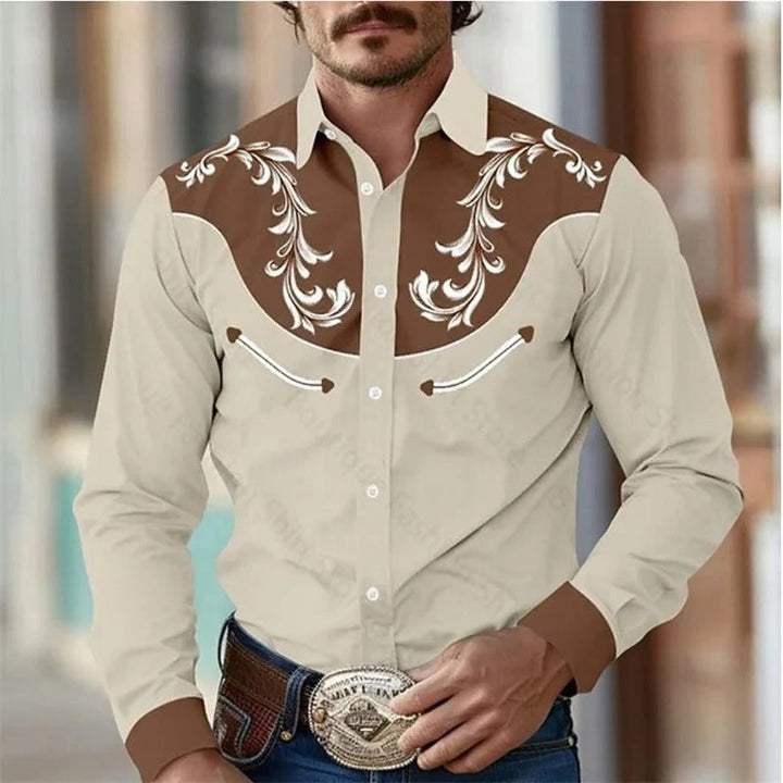 Herren Hemd | Western Stil | Lange Ärmel | Sommer
