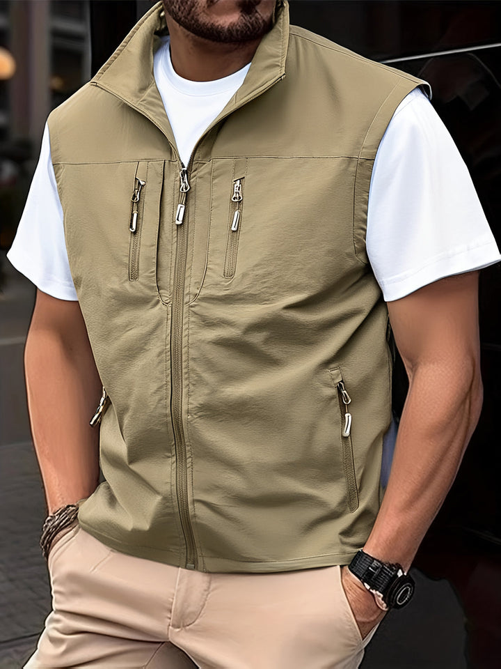 Herren Weste | Regular fit | Reißverschluss | Frühling