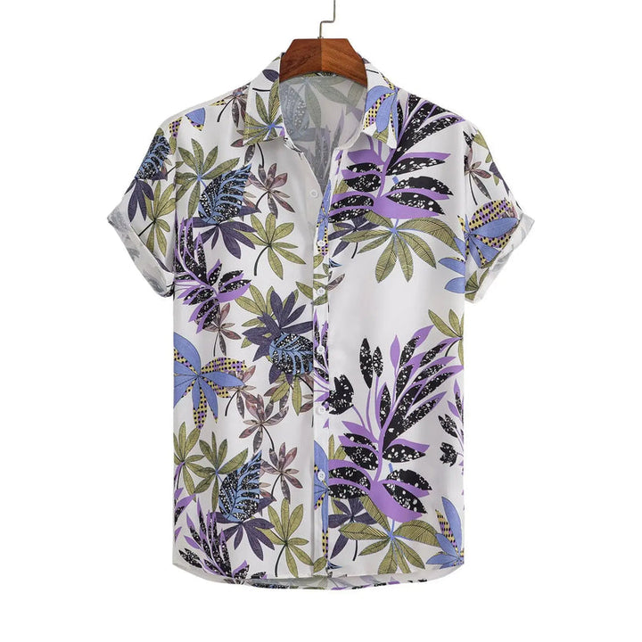 Herren Shirt | Tropisches Blumenmuster | Resort-Stil | Sommer