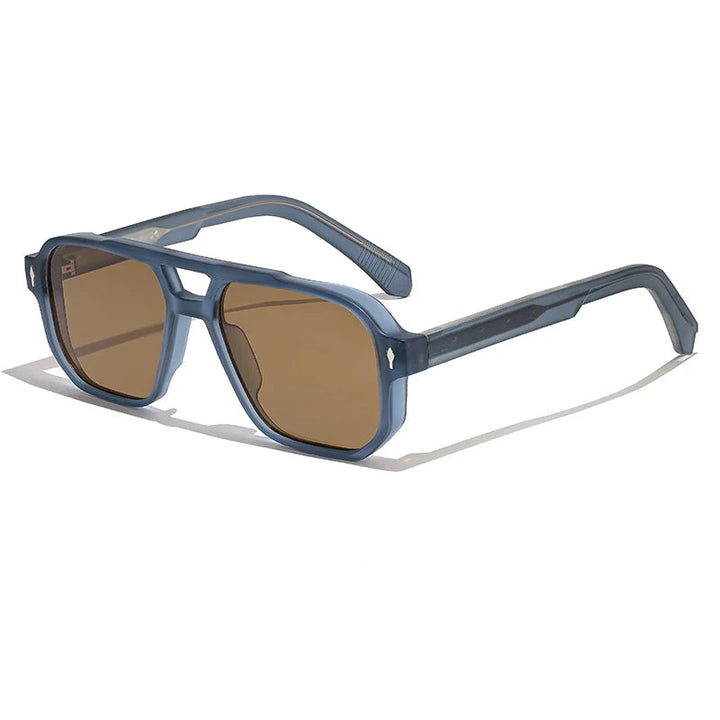 Herren Sonnenbrille | Quadratischer Rahmen | Spiegelgläser | Sommer