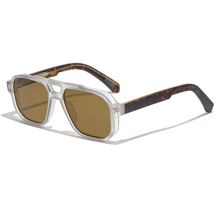 Herren Sonnenbrille | Quadratischer Rahmen | Spiegelgläser | Sommer