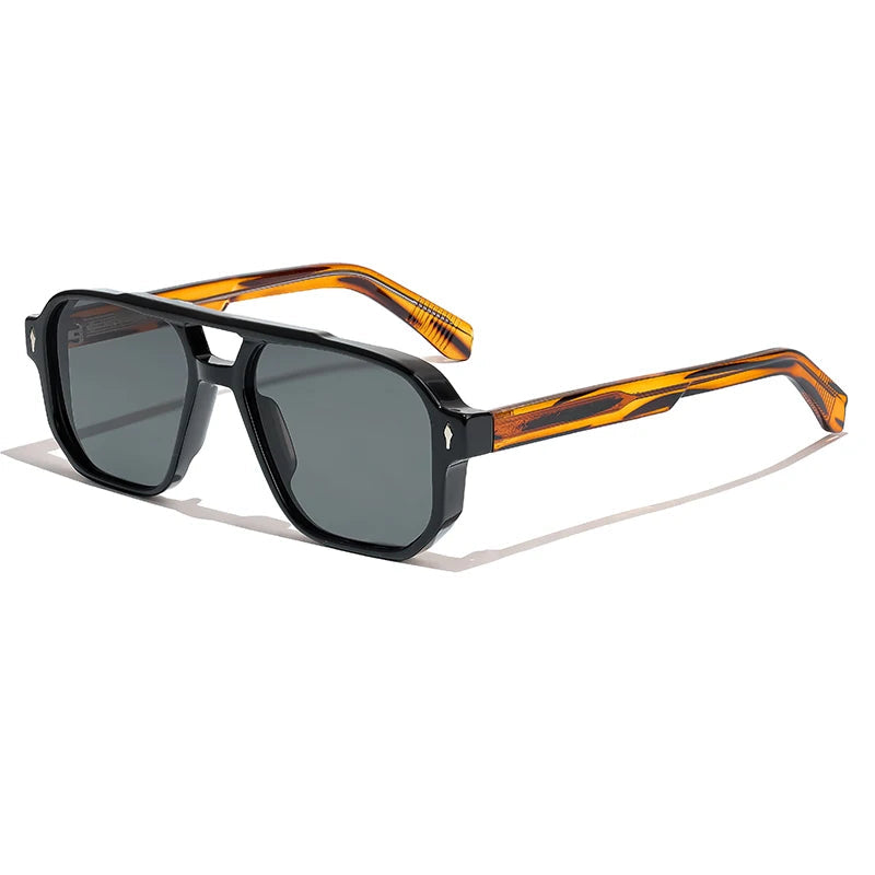 Herren Sonnenbrille | Quadratischer Rahmen | Spiegelgläser | Sommer
