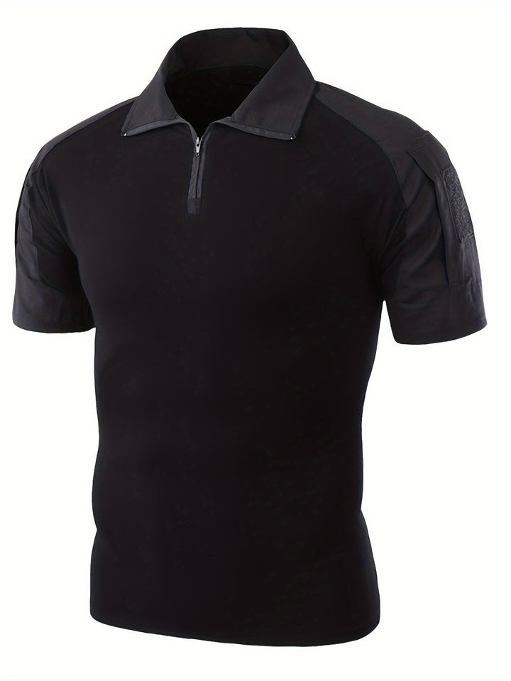 Herren Sportshirt | Slimfit | Mit Reißverschluss | Sommer Vector