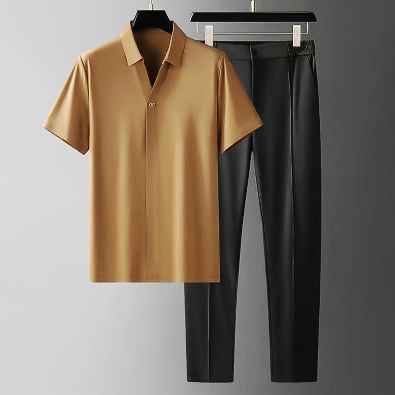 Herren Set | Straight | Mit Knöpfen | Sommer