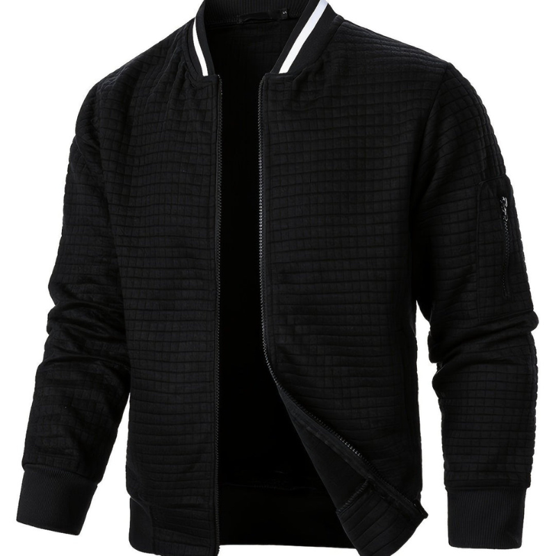Herren Pulli | Kariertes Zip-Up Pullover Hoodie | Casual Winter