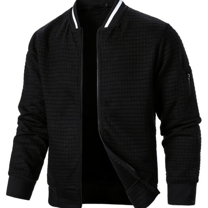 Herren Pulli | Kariertes Zip-Up Pullover Hoodie | Casual Winter