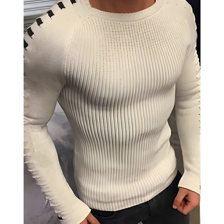 Herren Pulli | Slim Fit Strickpullover | Trendiger Pullover