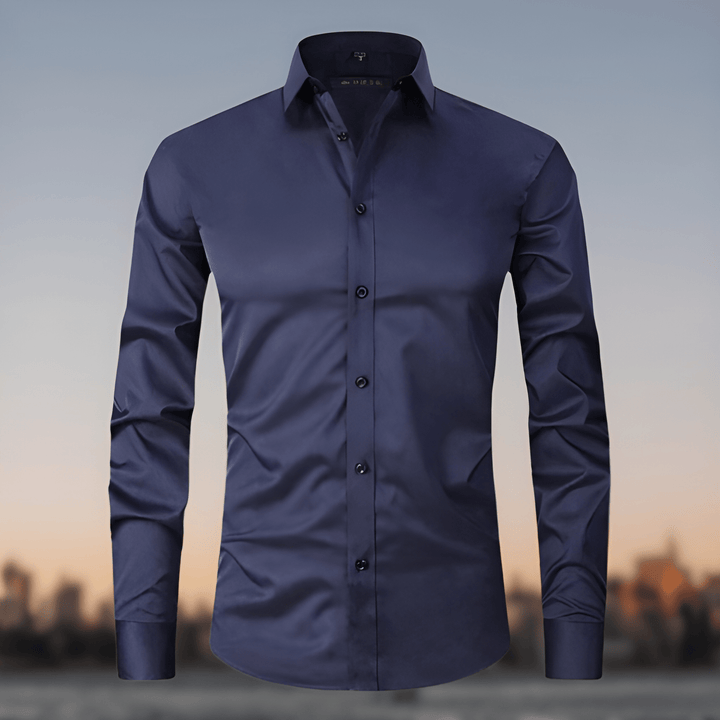 Hemd Herren | Elegante Stretchbluse Slim Fit | Kleider Herren Trend