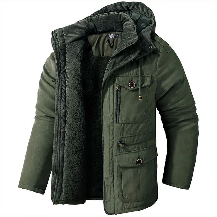 Winterjacke Herren | Gefütterte Warme Outdoorjacke | Jacke Herren Robust